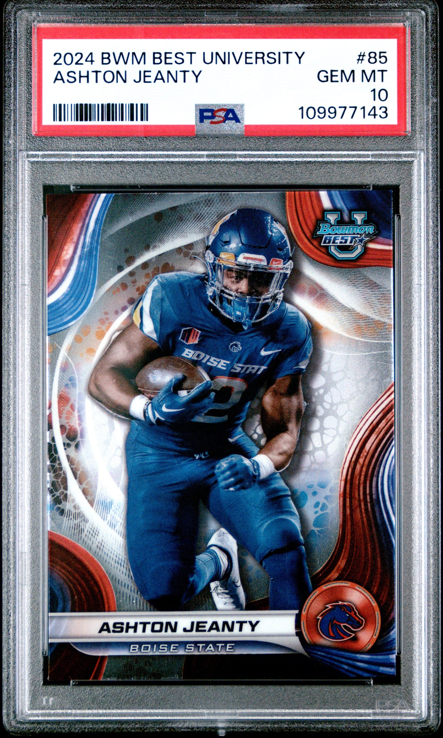 Graded 2024 Topps Bowmans Best University Ashton Jeanty #85 Rookie RC Football Card PSA 10 Gem Mint