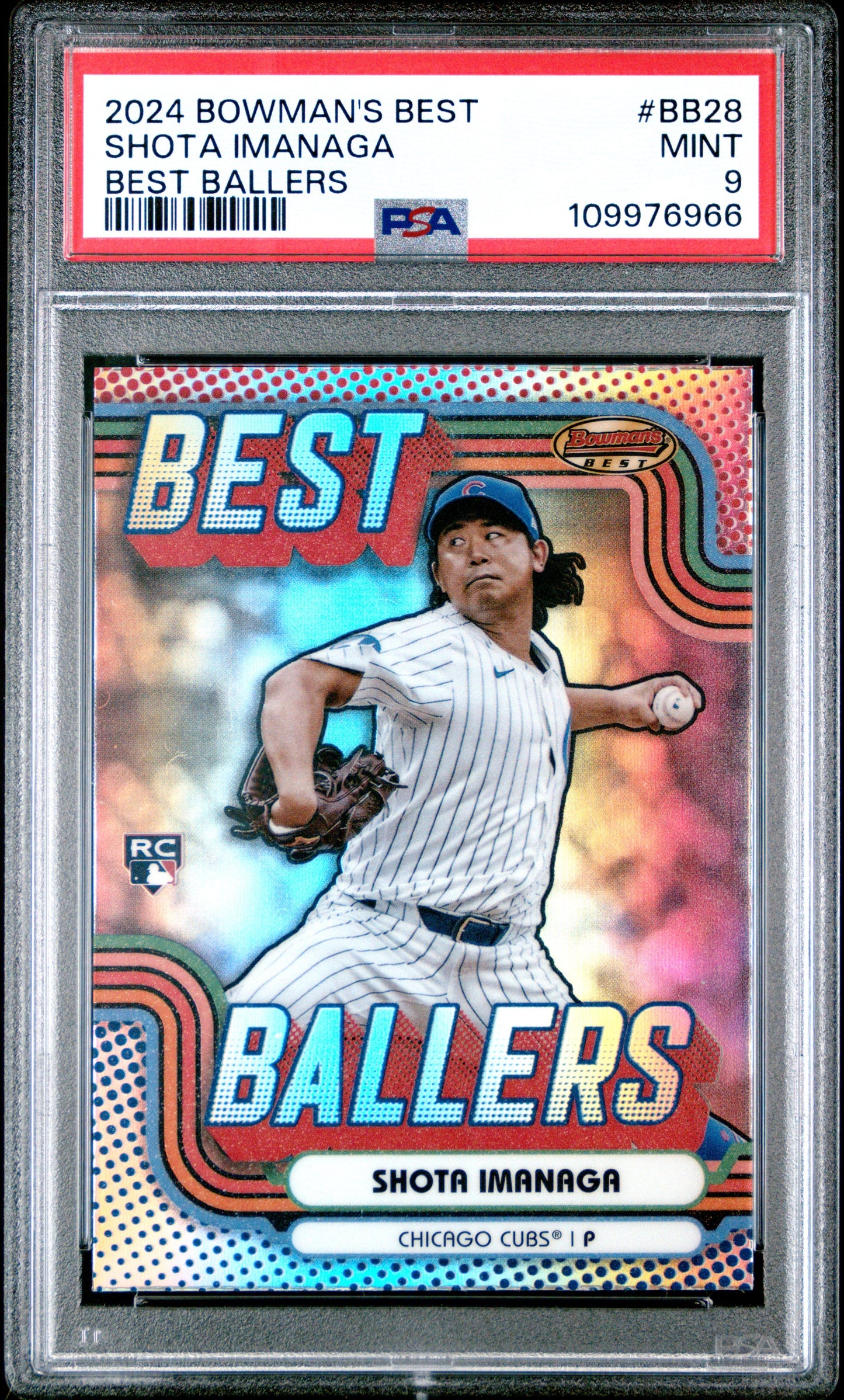 Graded 2024 Topps Bowmans Best Shota Imanaga #BB28 Best Ballers Rookie RC Baseball Card PSA 9 Mint