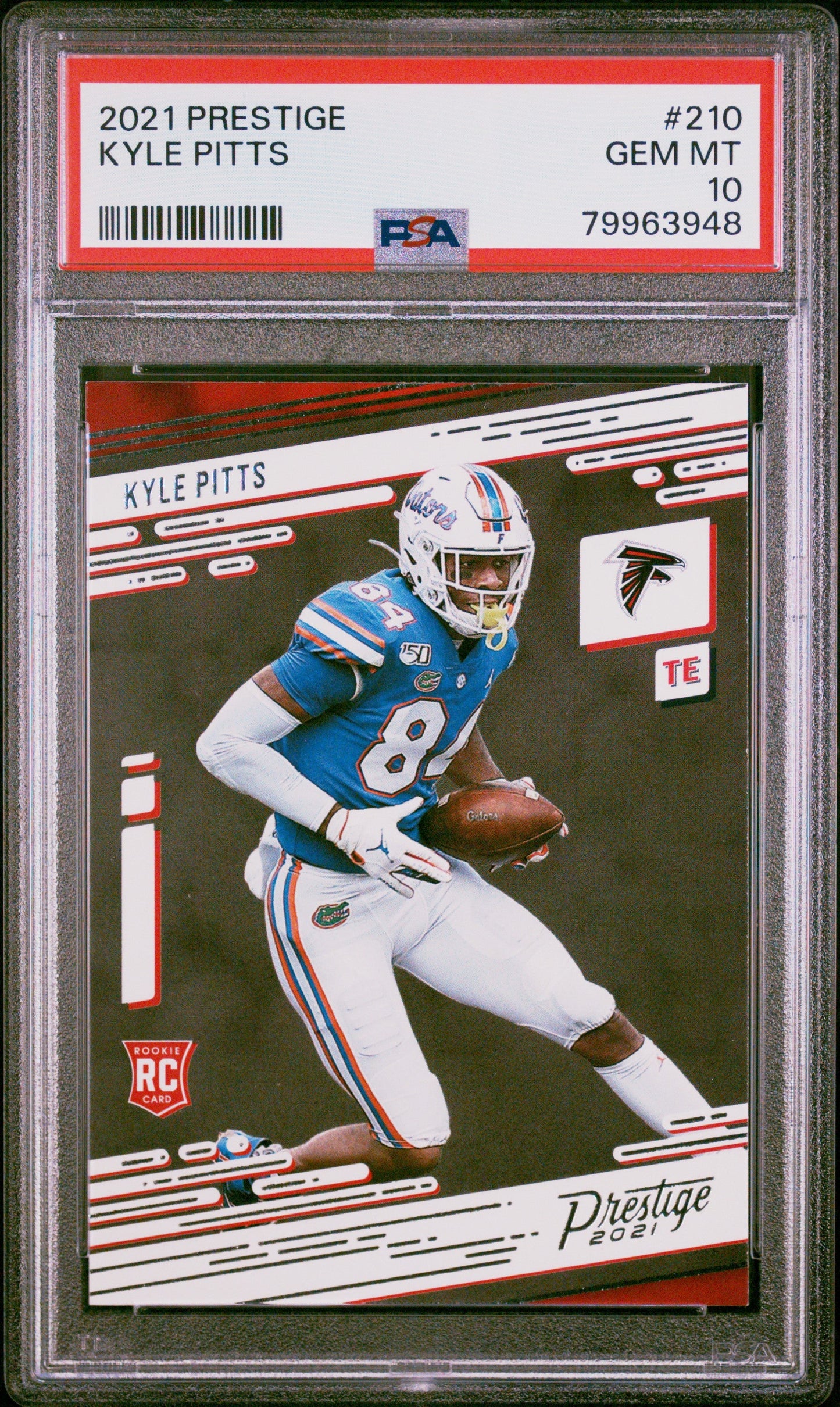 Graded 2021 Panini Prestige Kyle Pitts #210 Rookie RC Football Card PSA 10 Gem Mint