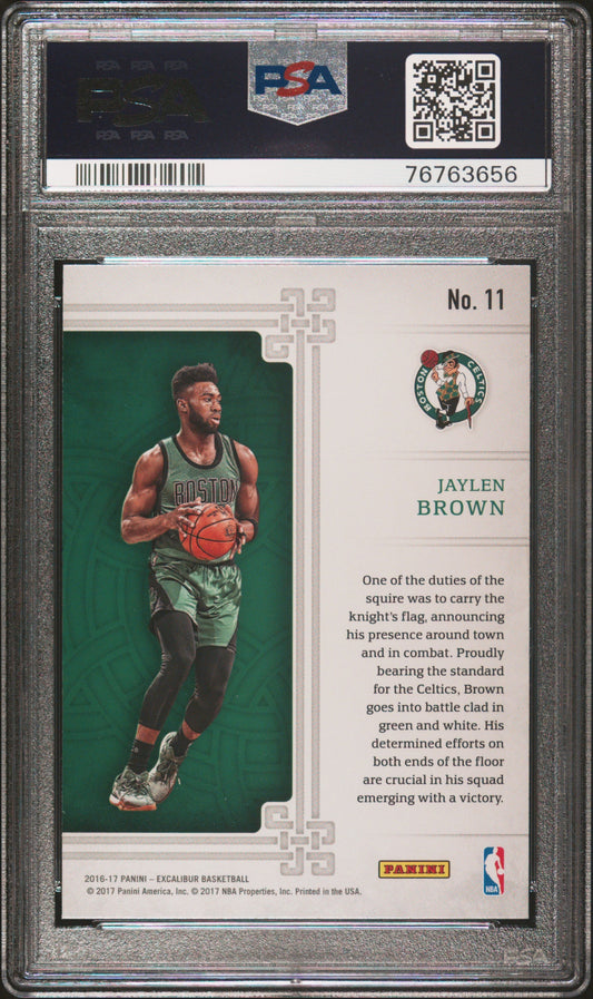 Graded 2016 Panini Excalibur Jaylen Brown #11 Squire Rookie RC Basketball Card PSA 10 Gem Mint