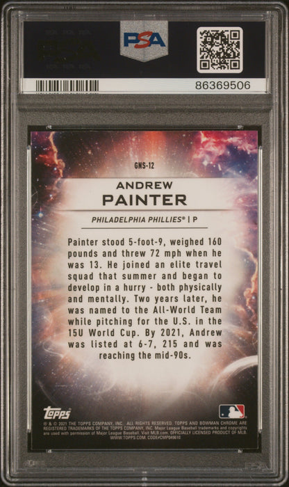 Graded 2021 Topps Bowman Draft Andrew Painter #GNS12 Genesis Rookie RC Baseball Card PSA 10 Gem Mint