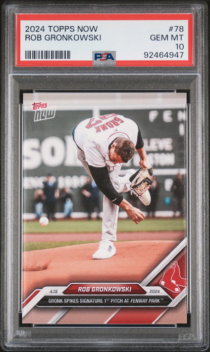 Graded 2024 Topps Now Rob Gronkowski #78 Baseball Card PSA 10 Gem Mint
