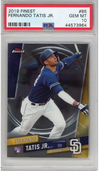 Graded 2019 Topps Finest Fernando Tatis Jr. #85 Rookie RC Baseball Card PSA 10 Gem Mint