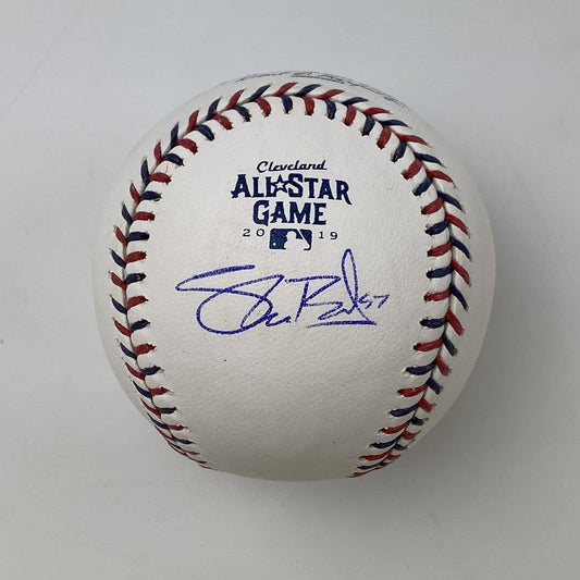 Autographed/Signed Shane Bieber 2019 All-Star Game Rawlings Official Major League Baseball ROML JSA COA