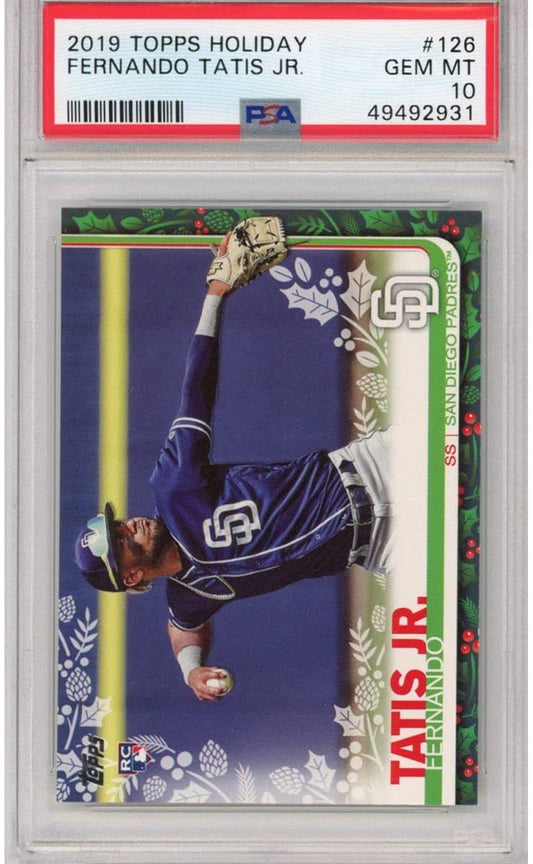 Graded 2019 Topps Holiday Fernando Tatis Jr. #126 Rookie RC Baseball Card PSA 10 Gem Mint