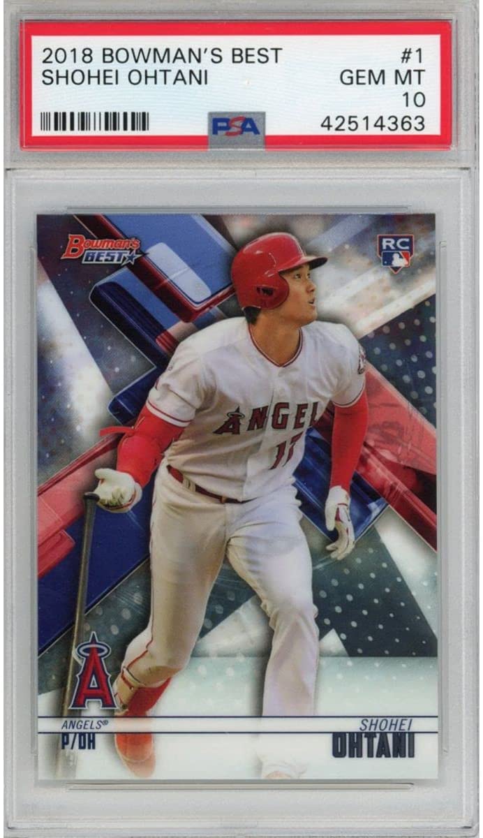 Graded 2018 Topps Bowmans Best Shohei Ohtani #1 Rookie RC Baseball Card PSA 10 Gem Mint