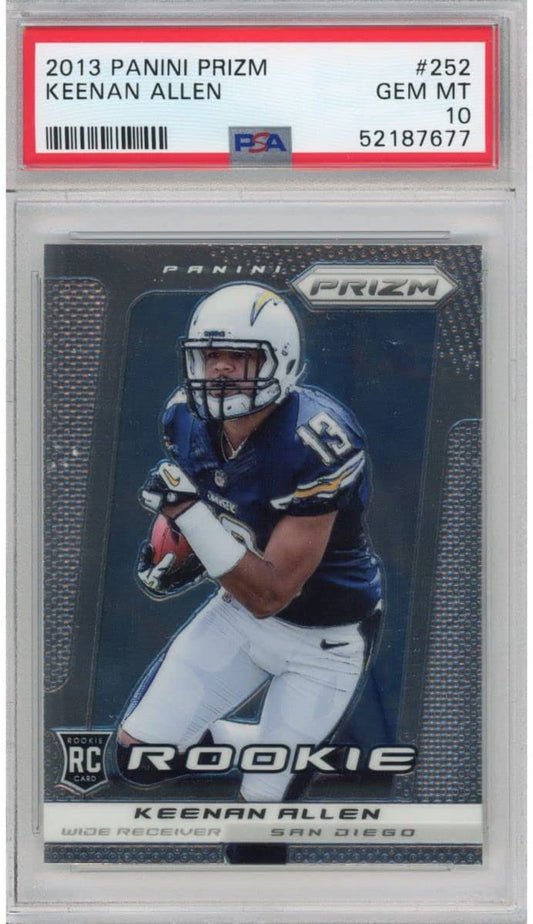 Graded 2013 Panini Prizm Keenan Allen #252 Rookie RC Football Card PSA 10 Gem Mint