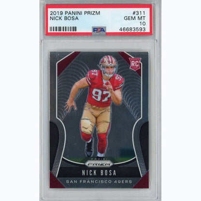 Graded 2019 Panini Prizm Nick Bosa #311 Rookie RC Football Card PSA 10 Gem Mint