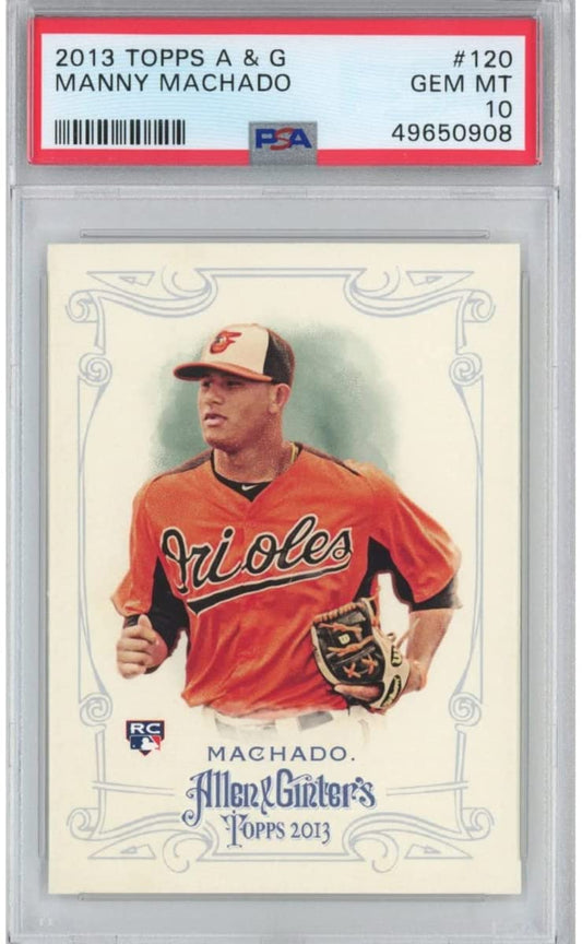 Graded 2013 Topps Allen & Ginter Manny Machado #120 Rookie RC Baseball Card PSA 10 Gem Mint