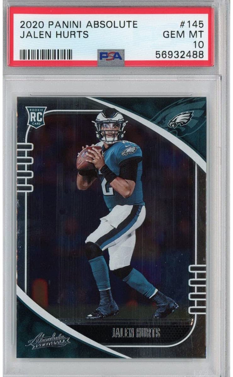 Graded 2020 Panini Absolute Jalen Hurts #145 Rookie RC Football Card PSA 10 Gem Mint