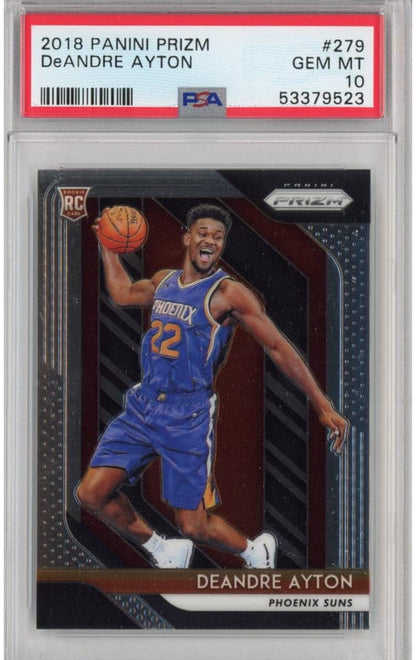 Graded 2018-19 Panini Prizm Deandre Ayton #279 Rookie RC Basketball Card PSA 10 Gem Mint