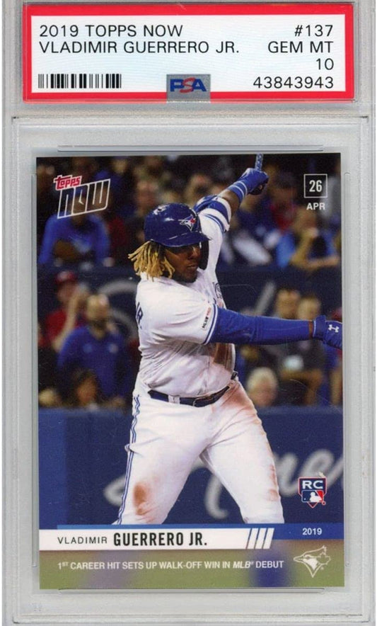 Graded 2019 Topps Now Vladimir Vlad Guerrero Jr. #137 Rookie RC Baseball Card PSA 10 Gem Mint