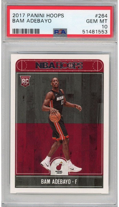 Graded 2017-18 Panini Hoops Bam Adebayo #264 Rookie RC Basketball Card PSA 10 Gem Mint
