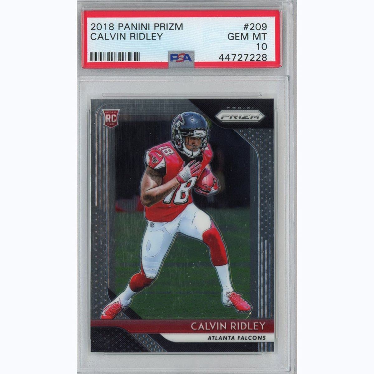 Graded 2018 Panini Prizm Calvin Ridley #209 Rookie RC Football Card PSA 10 Gem Mint