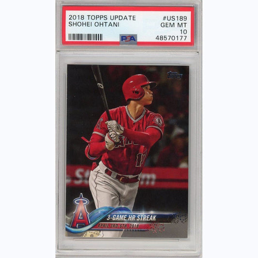 Graded 2018 Topps Update Shohei Ohtani #US189 Rookie RC Baseball Card PSA 10 Gem Mint