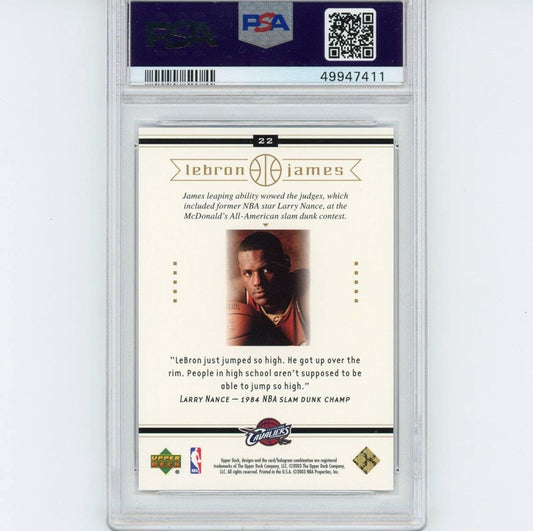 Graded 2003-04 Upper Deck LeBron James #22 Box Set Rookie RC Basketball Card PSA 10 Gem Mint