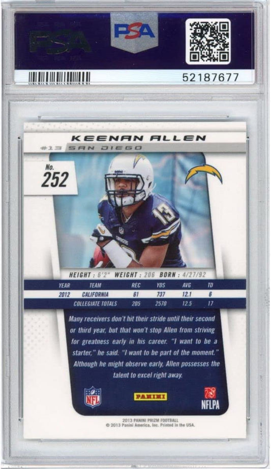 Graded 2013 Panini Prizm Keenan Allen #252 Rookie RC Football Card PSA 10 Gem Mint