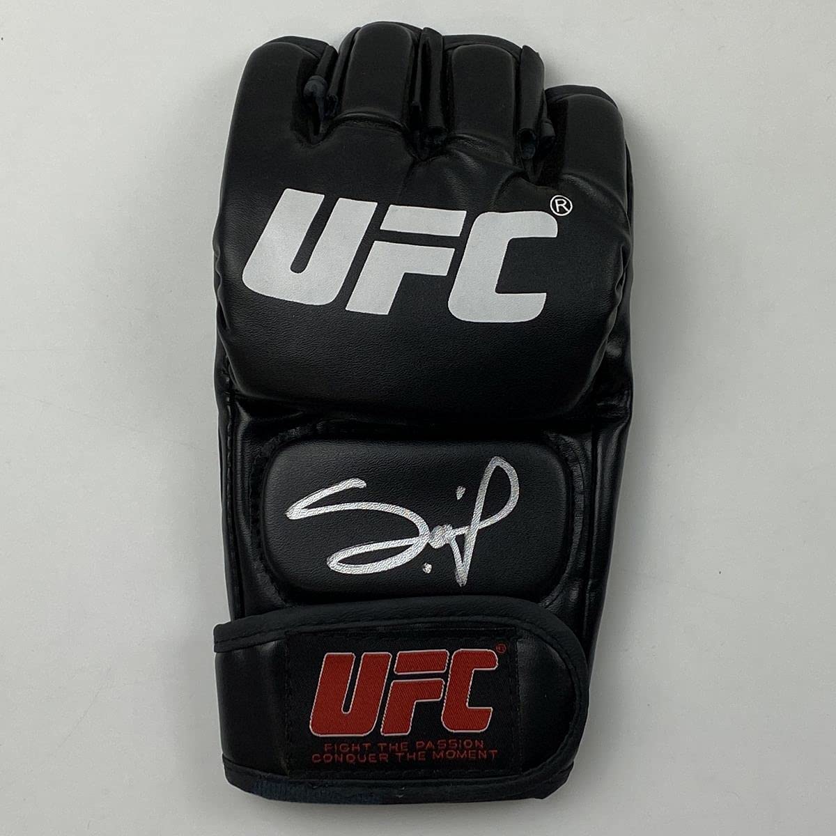 Autographed/Signed Francis Ngannou UFC MMA Black Fighting Glove Beckett BAS COA Auto