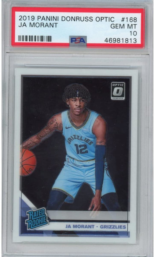 Graded 2019-20 Panini Donruss Optic Ja Morant #168 Rookie RC Basketball Card PSA 10 Gem Mint