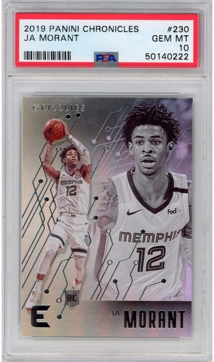 Graded 2019-20 Panini Chronicles Ja Morant #230 Rookie RC Basketball Card PSA 10 Gem Mint