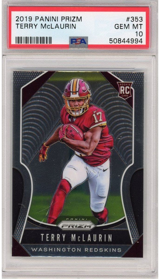 Graded 2019 Panini Prizm Terry McLaurin #353 Rookie RC Football Card PSA 10 Gem Mint