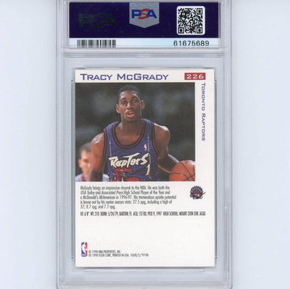 Graded 1997-98 Fleer Tracy McGrady #226 Rookie RC Basketball Card PSA 10 Gem Mint