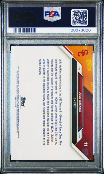 Graded 2024 Topps Bowman U Now JuJu Watkins #11 Rookie RC Basketball Card PSA 10 Gem Mint