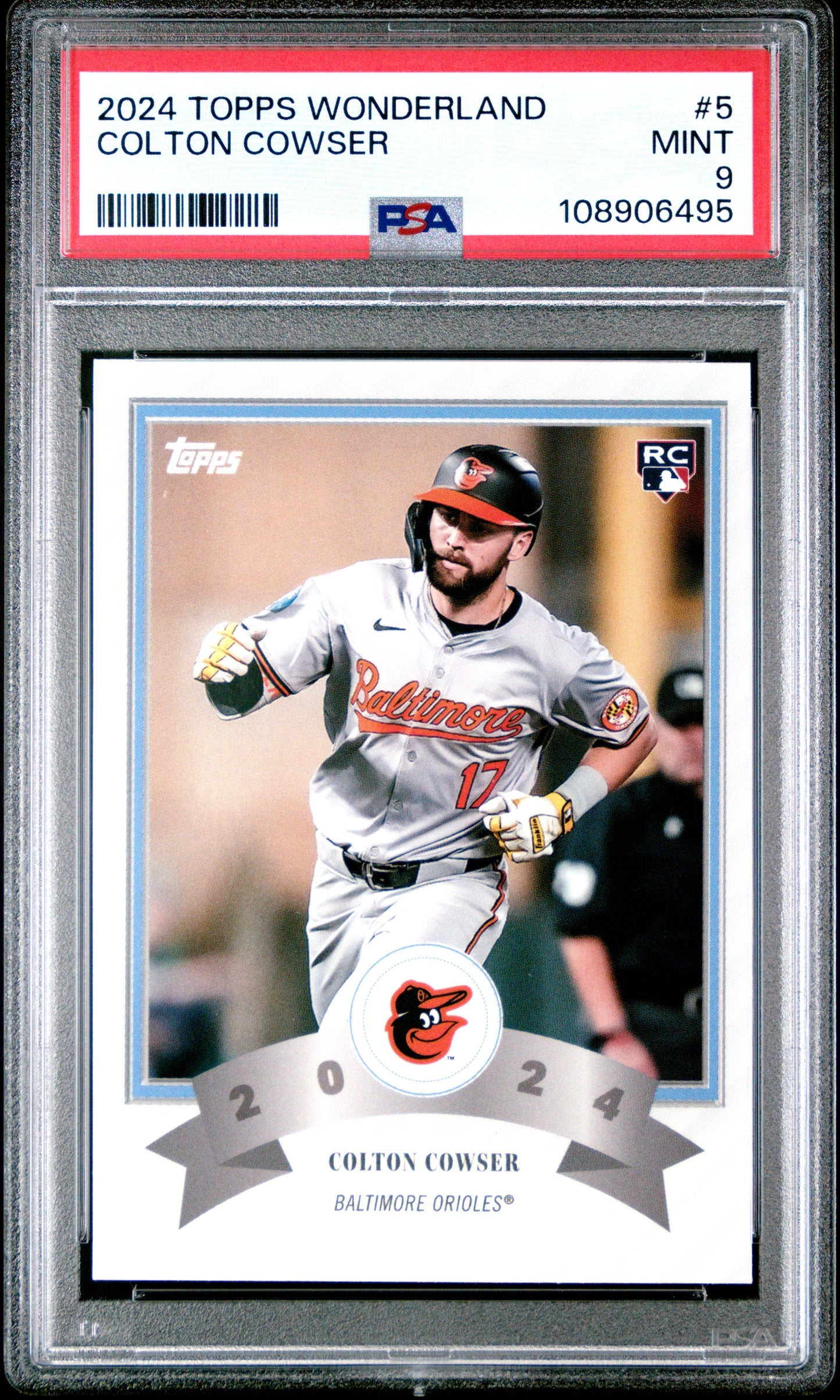 Graded 2024 Topps Wonderland Colton Cowser #5 Rookie RC Baseball Card PSA 9 Mint