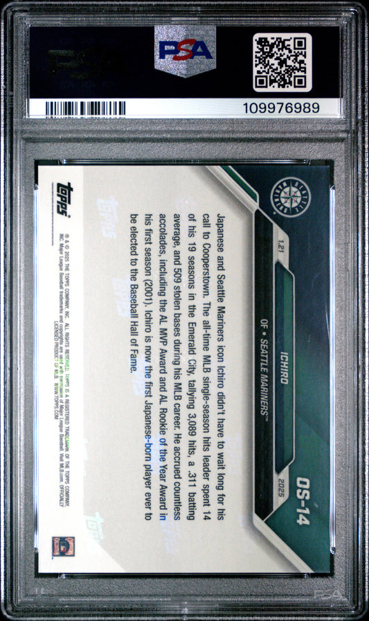 Graded 2024 Topps Now Ichiro #OS14 Offseason Baseball Card PSA 10 Gem Mint