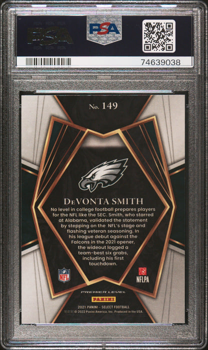Graded 2021 Panini Select Devonta Smith #149 Rookie RC Football Card PSA 10 Gem Mint
