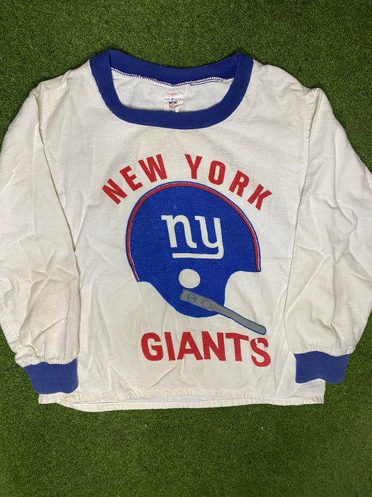 70s New York Giants - Vintage NFL Long Sleeve (Youth Medium)