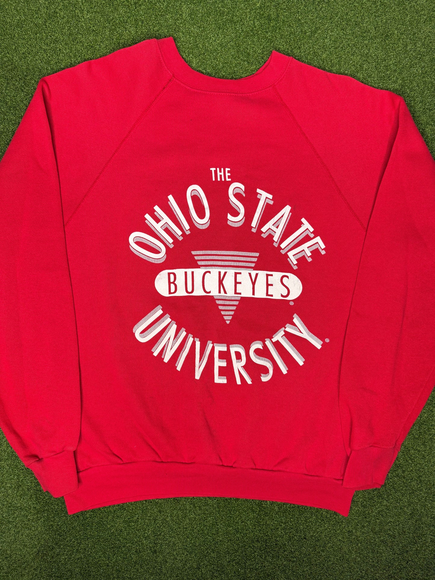 80s Ohio State Buckeyes - Vintage College Crewneck Sweatshirt (Large)