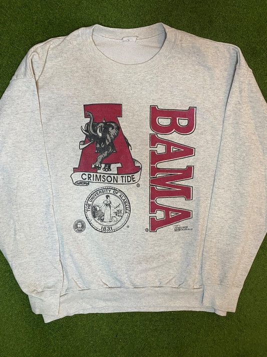 80s Alabama Crimson Tide - Vintage College Sweatshirt (XL)
