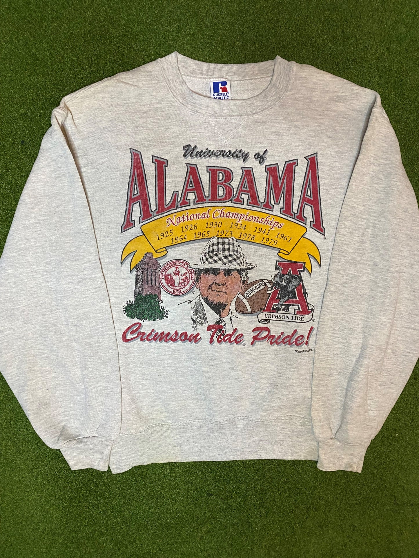 80s Alabama Crimson Tide - Vintage College Football Crewneck Sweatshirt (Medium)