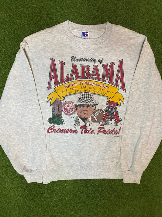 80s Alabama Crimson Tide - Vintage College Football Crewneck Sweatshirt (Medium) Gametime Vintage