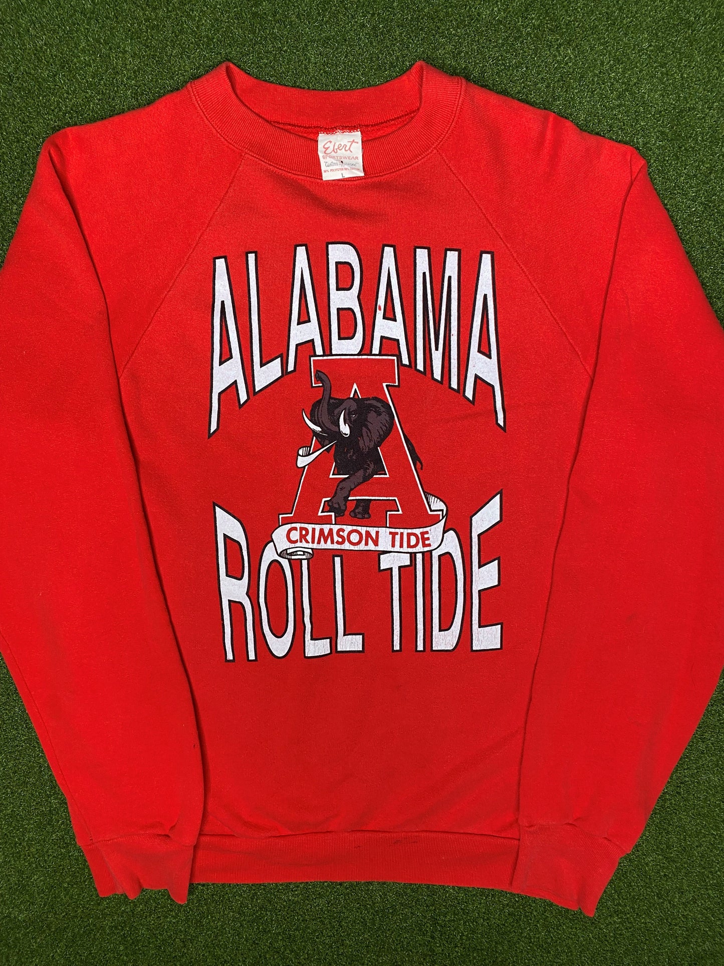 80s Alabama Crimson Tide - Vintage College Crewneck Sweatshirt (Large)