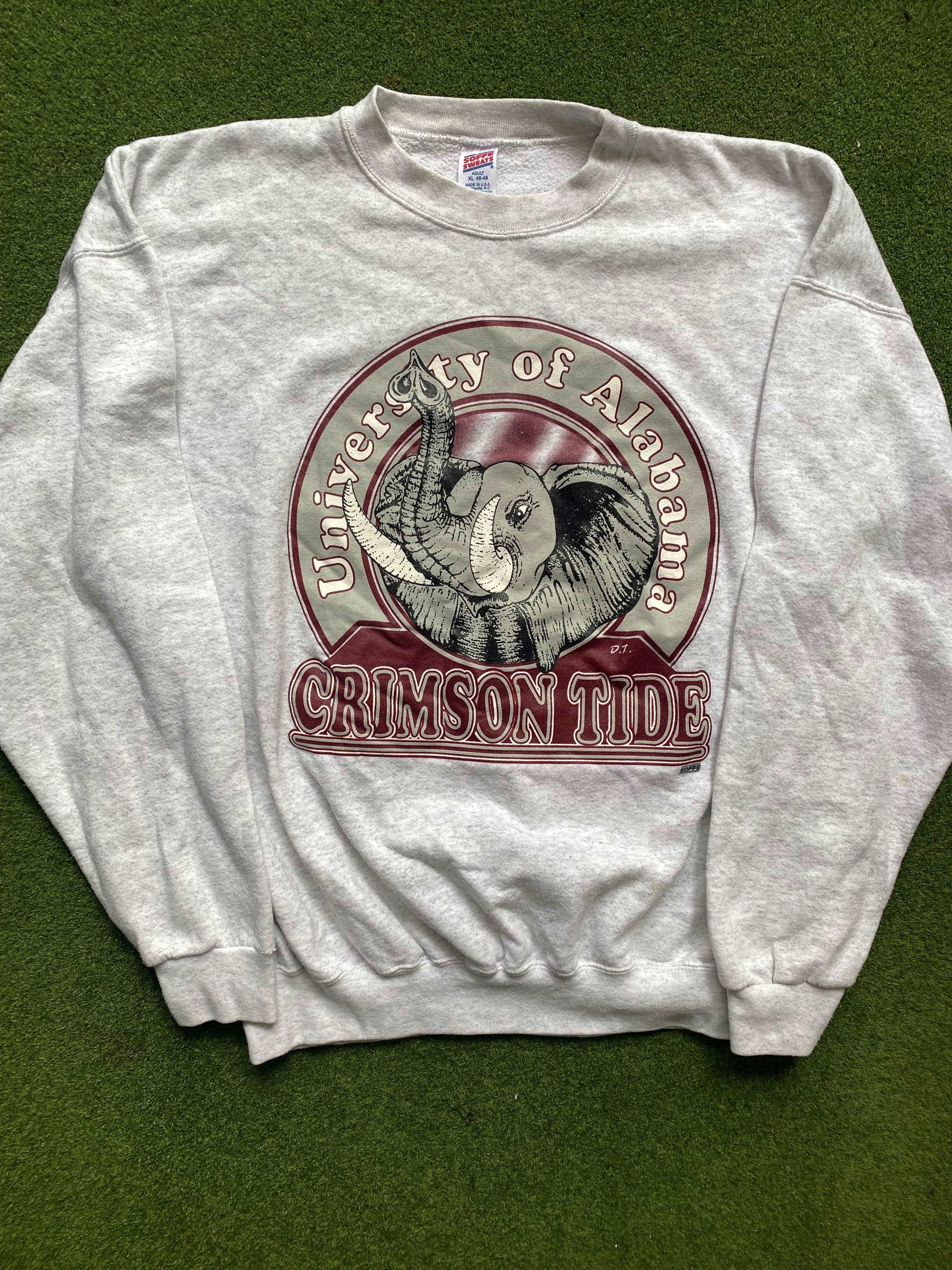 80s Alabama Crimson Tide - Vintage College Crewneck Sweatshirt (XL)