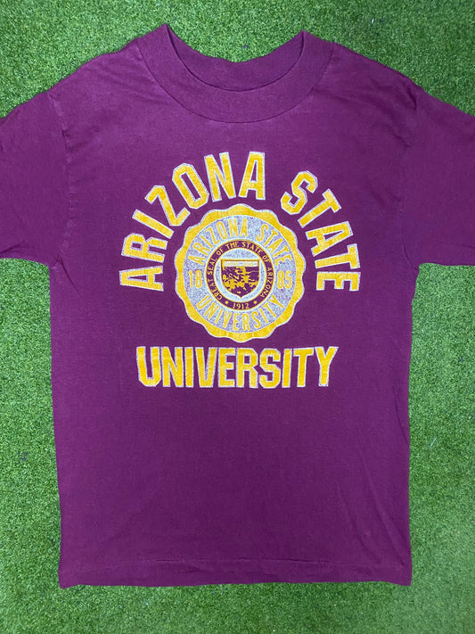 80s Arizona State Sun Devils - Vintage University T-Shirt (Small) Gametime Vintage