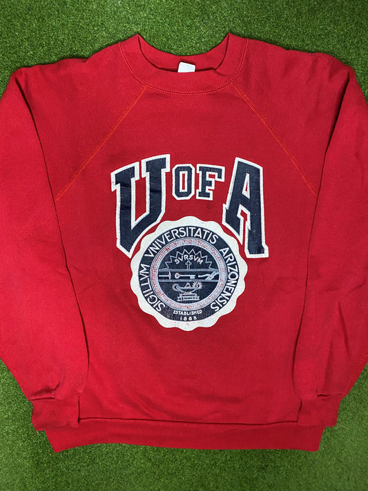 80s Arizona Wildcats - Vintage University Sweatshirt (Large)