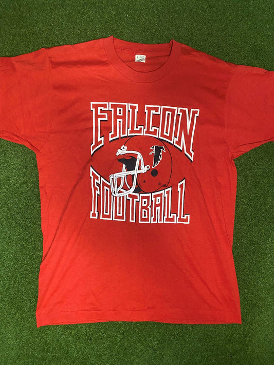 80s Atlanta Falcons - Vintage NFL Tee Shirt (Large) Gametime Vintage