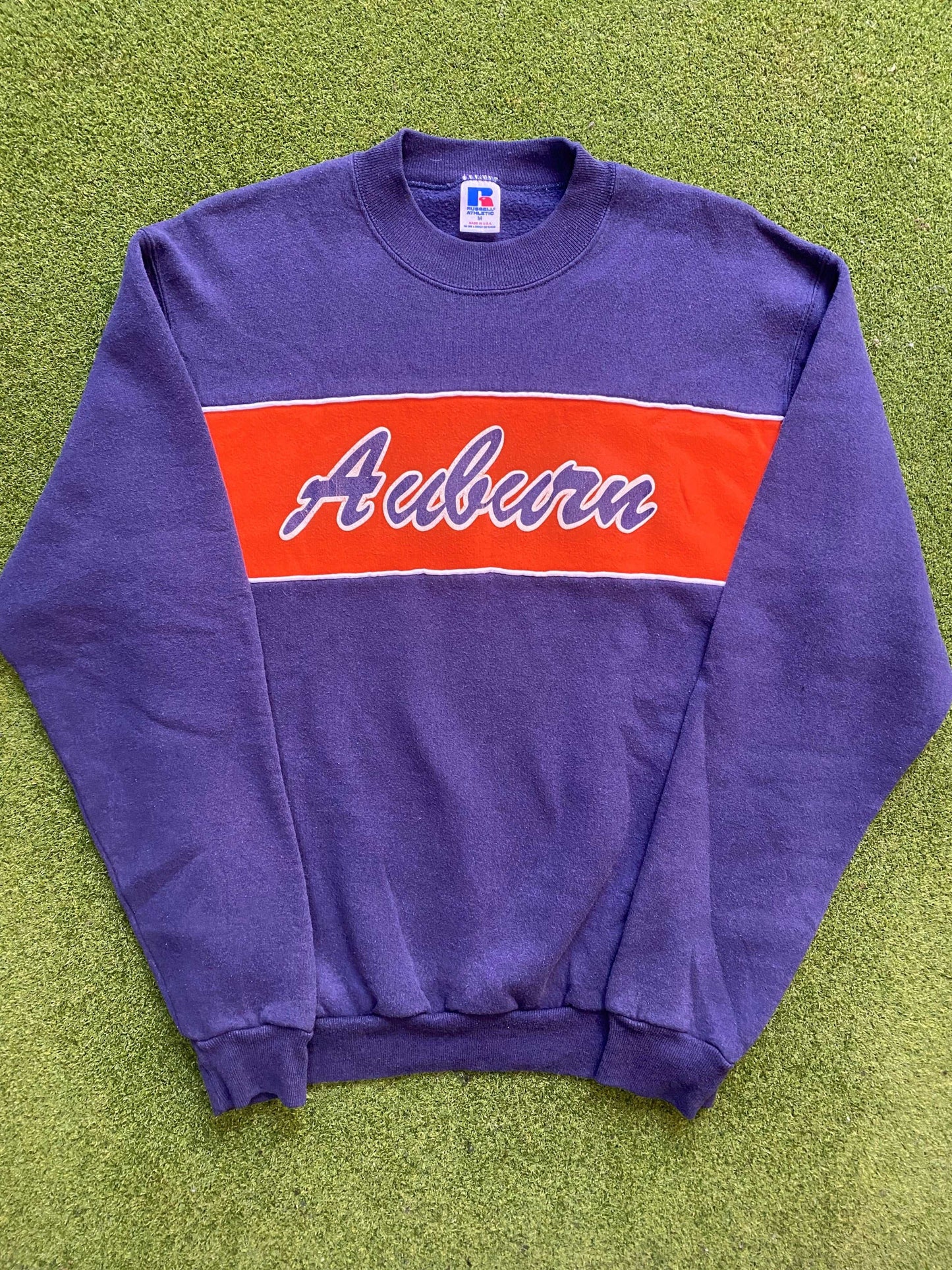 80s Auburn Tigers - Vintage College Crewneck Sweatshirt (Medium)