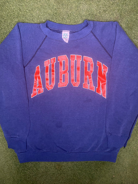 80s Auburn Tigers - Vintage College Sweatshirt (Large)