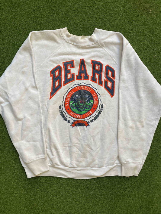 80s Chicago Bears - Vintage NFL Crewneck Sweatshirt (Large) Gametime Vintage