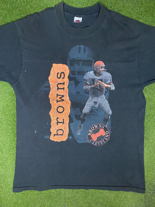 80s Cleveland Browns - Bernie Kosar - Vintage NFL Player T Shirt (XL) - Gametime Vintage