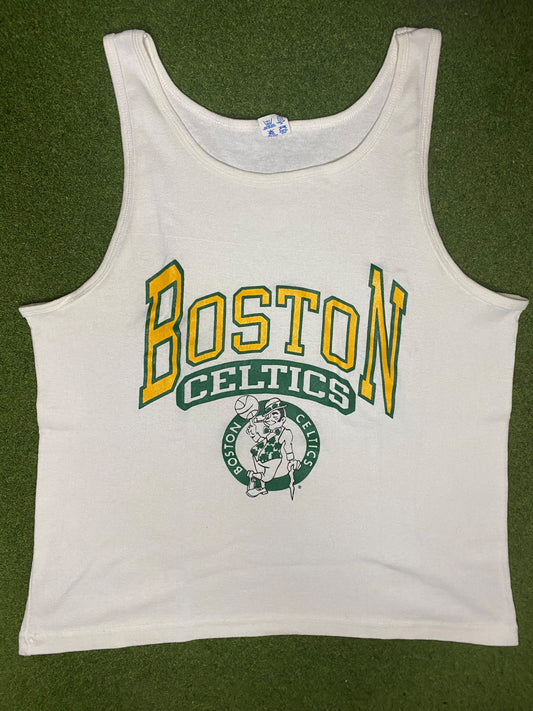 80s Boston Celtics - Vintage NBA Tank (XL) - Gametime Vintage
