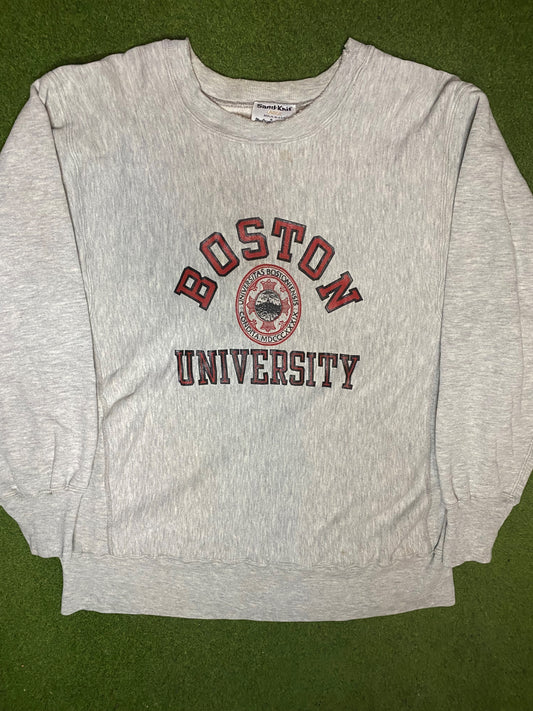 80s Boston Terriers - Vintage University Sweatshirt (Large) Gametime Vintage