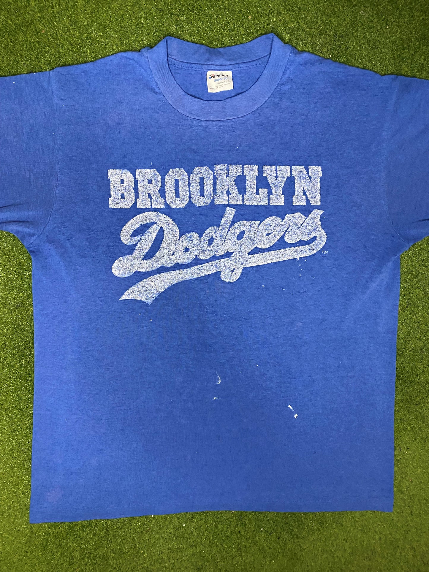 80s Brooklyn Dodgers - Vintage MLB T-Shirt (Large) Gametime Vintage