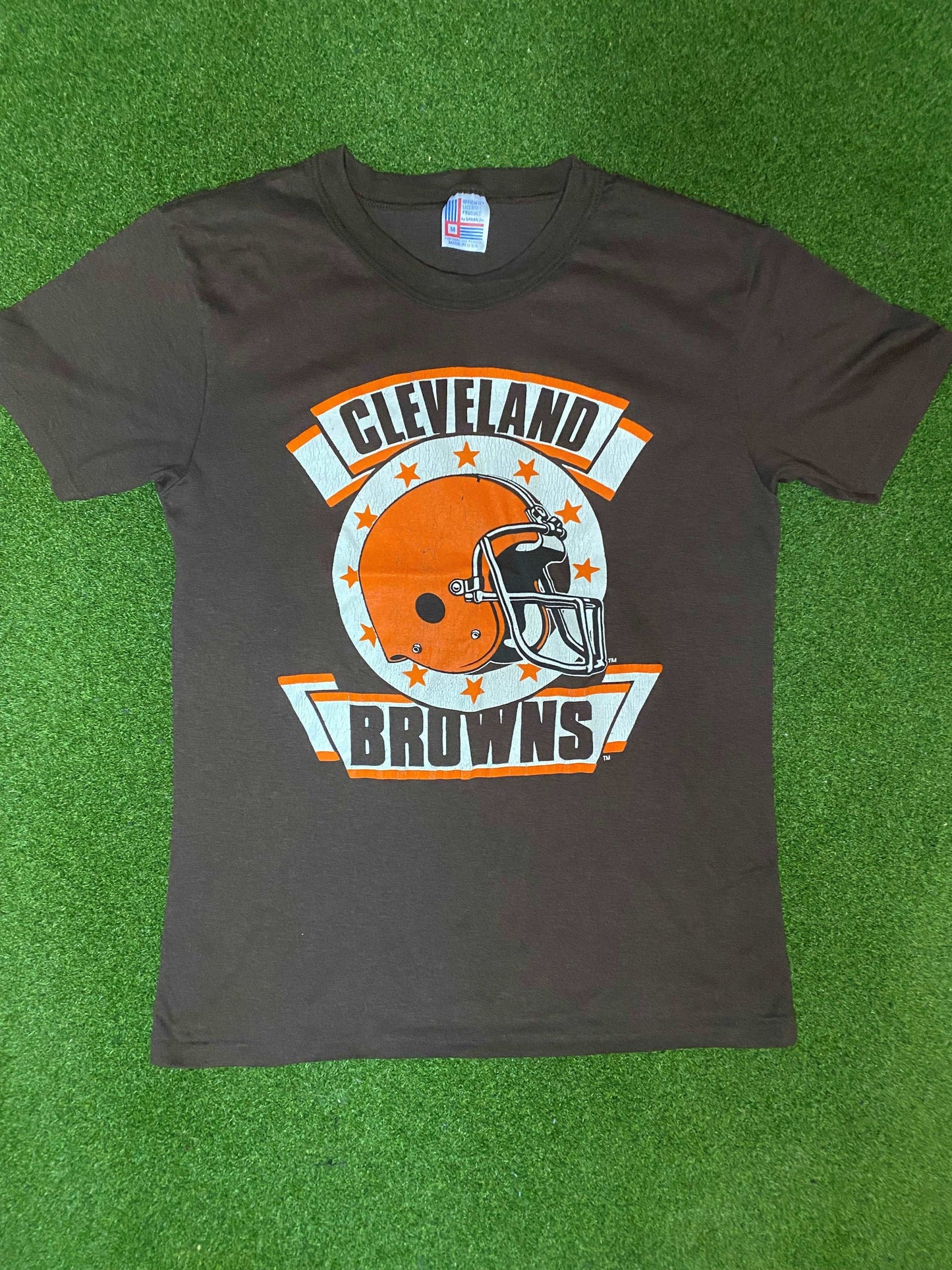 80s Cleveland Browns - Vintage NFL Tee Shirt (Medium)