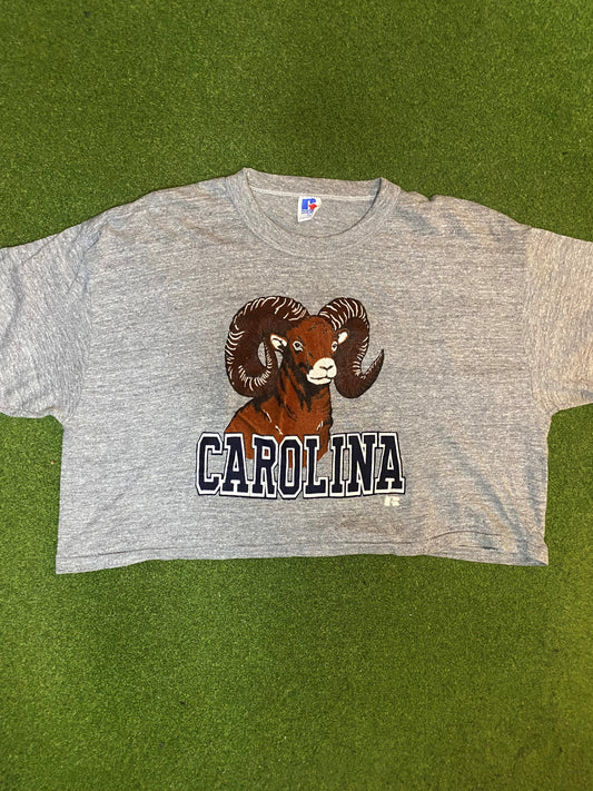 80s North Carolina Tar Heels - Vintage College Crop Top (XL)