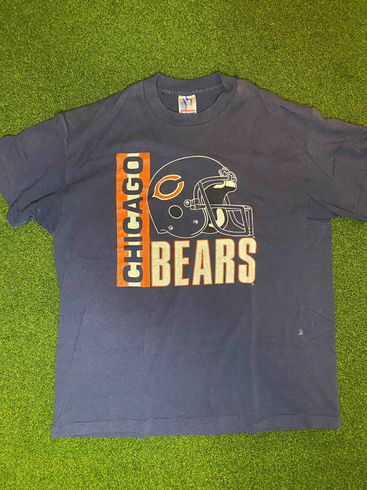 80s Chicago Bears - Vintage NFL Tee Shirt (XL)